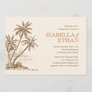 Invitaciones de la ducha de la boda de playa