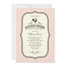 Invitaciones de la ducha de la cocina del gallo