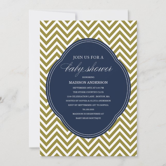 INVITACIONES DE LA DUCHA EL %PIPE% BABY SHOWER DE (Anverso)