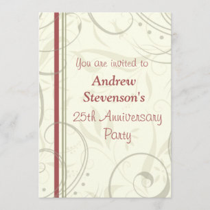 Invitaciones de la fiesta de aniversario de