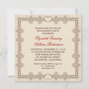 invitaciones de la fiesta de compromiso de diseño