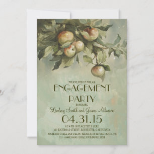 Invitaciones de la fiesta de compromiso de vintage