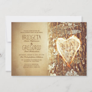invitaciones de la fiesta de compromiso del corazó