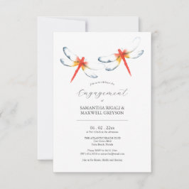 Invitaciones de la fiesta de compromiso Red Dragon