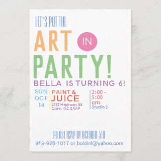 Invitaciones de la fiesta de cumpleaños