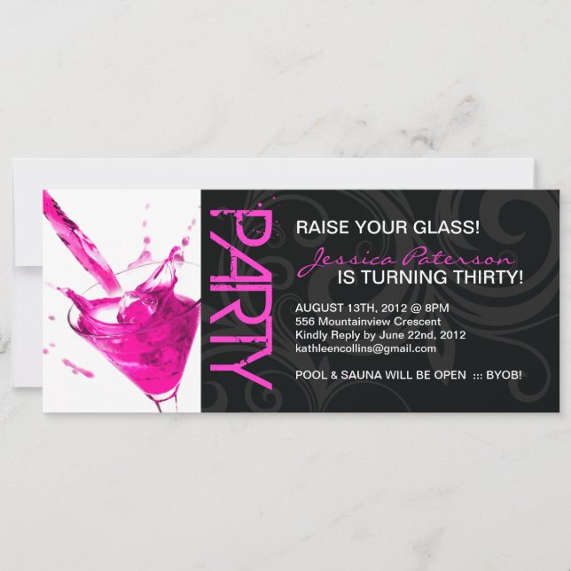 INVITACIONES DE LA FIESTA DE CUMPLEAÑOS (Anverso)