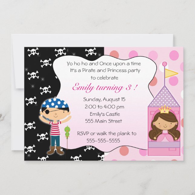 Invitaciones de la fiesta de cumpleaños de (Anverso)