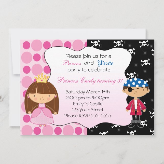 Invitaciones de la fiesta de cumpleaños de (Anverso)