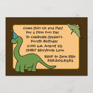 Invitaciones de la fiesta de cumpleaños de DINO