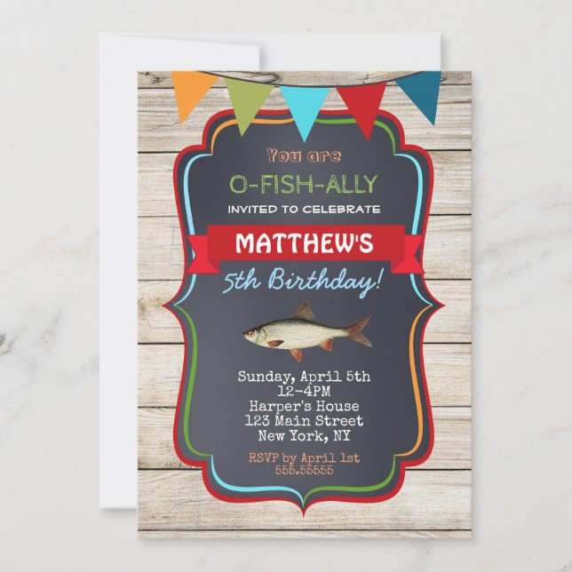 Invitaciones de la fiesta de cumpleaños de la (Anverso)
