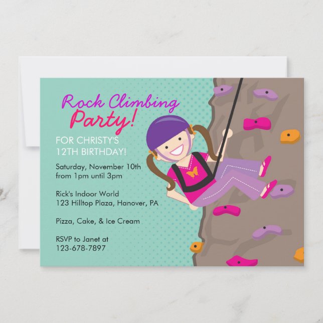 Invitaciones de la fiesta de cumpleaños de la (Anverso)