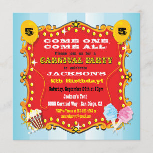 Invitaciones de la fiesta de cumpleaños de la