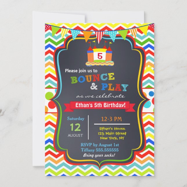 Invitaciones de la fiesta de cumpleaños de la casa (Anverso)