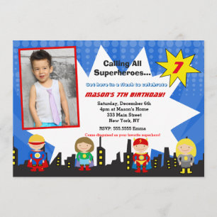 Invitaciones de la fiesta de cumpleaños de la foto