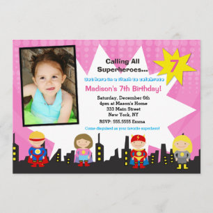 Invitaciones de la fiesta de cumpleaños de la foto