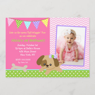 Invitaciones de la fiesta de cumpleaños de la foto