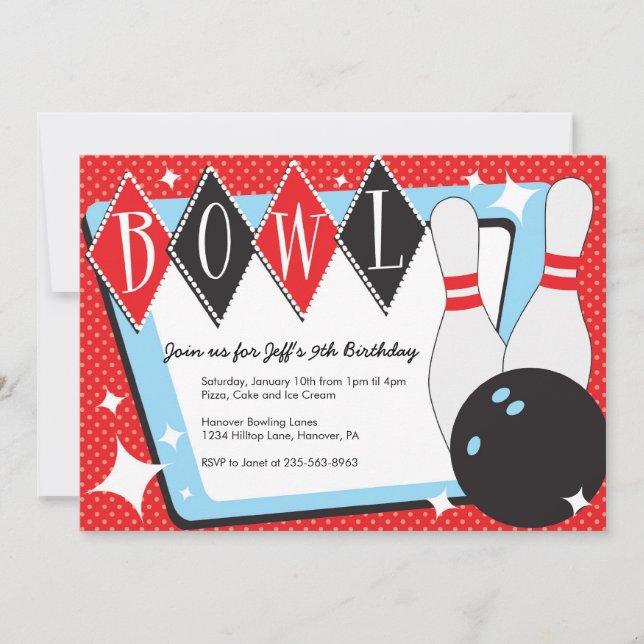 Invitaciones de la fiesta de cumpleaños de los (Anverso)