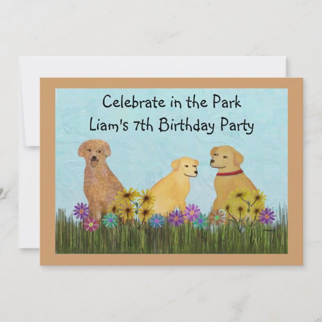 Invitaciones de la fiesta de cumpleaños de los (Anverso)