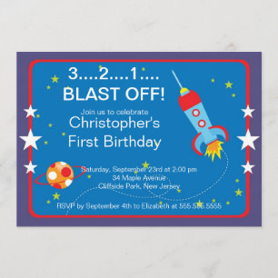 Invitaciones de la fiesta de cumpleaños de Rocket