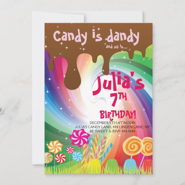 Invitaciones de la fiesta de cumpleaños de Willy (Anverso)