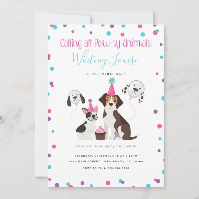 Invitaciones de la fiesta de cumpleaños del (Anverso)