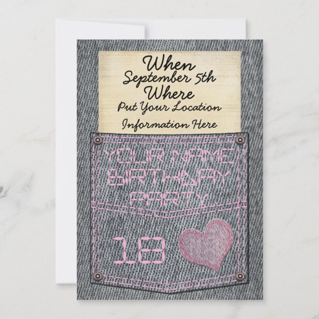 Invitaciones de la fiesta de cumpleaños del (Reverso)