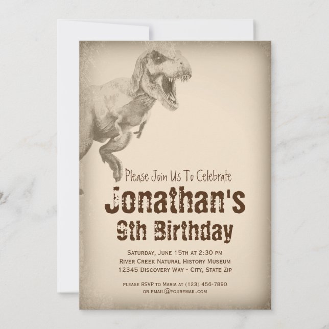 Invitaciones de la fiesta de cumpleaños del (Anverso)