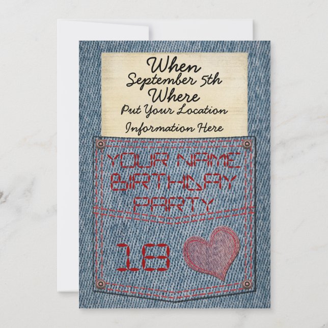 Invitaciones de la fiesta de cumpleaños del (Reverso)