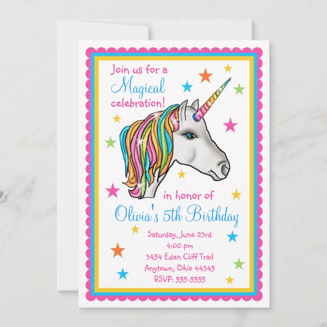 Invitaciones de la fiesta de cumpleaños del (Anverso)