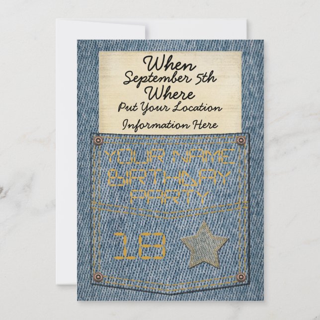 Invitaciones de la fiesta de cumpleaños del (Reverso)