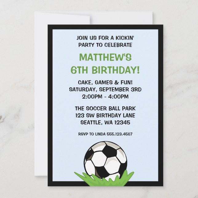 Invitaciones de la fiesta de cumpleaños del balón (Anverso)