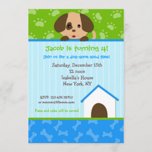 Invitaciones de la fiesta de cumpleaños del perro