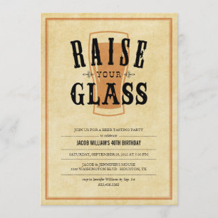 Invitaciones de la fiesta de degustación de cervez