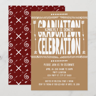 Invitaciones de la fiesta de graduación de Boho