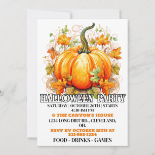 Invitaciones de la fiesta de Halloween de la Calab