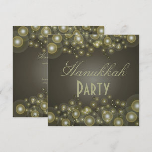 Invitaciones de la fiesta de Hanukkah, burbujas de