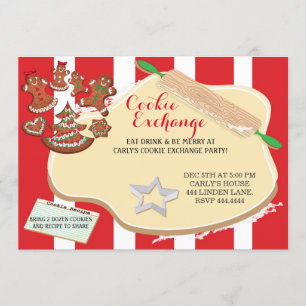 Invitaciones de la fiesta de intercambio de cookie