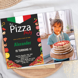 Invitaciones de la fiesta de la pizza de personali