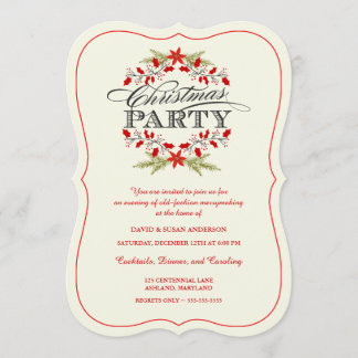 Invitaciones de la fiesta de Navidad de la