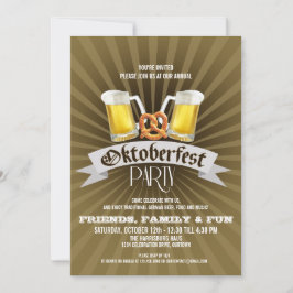 Invitaciones de la fiesta de Oktoberfest Beer and 