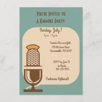 Invitaciones de la fiesta de Personalizados de mic