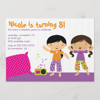 Invitaciones de la fiesta de pijamas