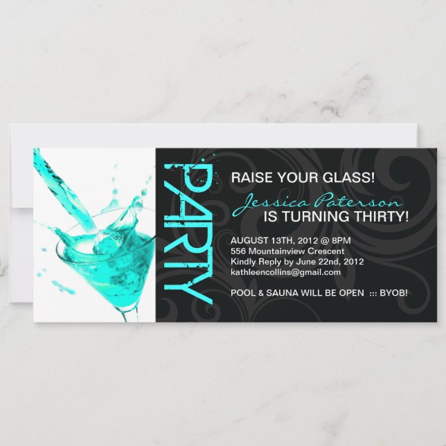 INVITACIONES DE LA FIESTA DEL CUMPLEAÑOS (Anverso)
