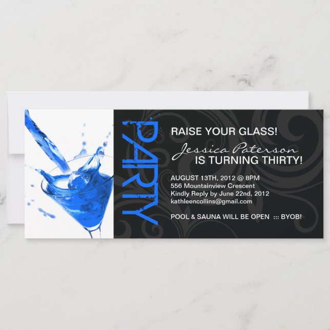 INVITACIONES DE LA FIESTA DEL CUMPLEAÑOS (Anverso)