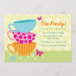 Invitaciones de la fiesta del té del jardín de la