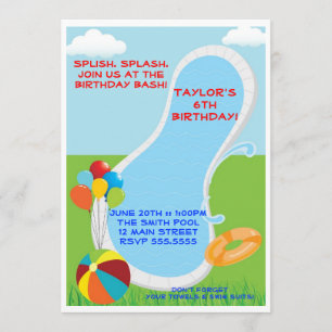 Invitaciones de la fiesta en la piscina