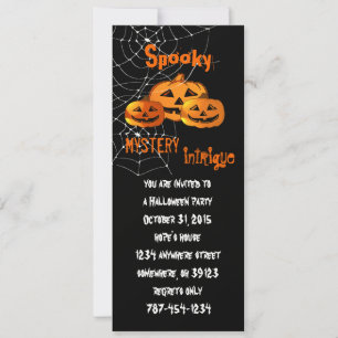 Invitaciones de la fiesta Spider Web Halloween