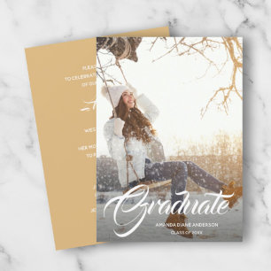 Invitaciones de la fiesta vertical de graduación d
