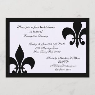 Invitaciones de la flor de lis