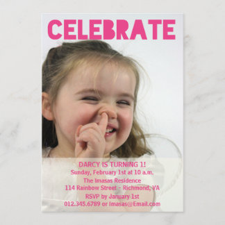 Invitaciones de la foto de la fiesta de cumpleaños